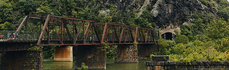A bridge in Harper's Ferry, West Virginia