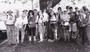 An old black and white photo of MCM members